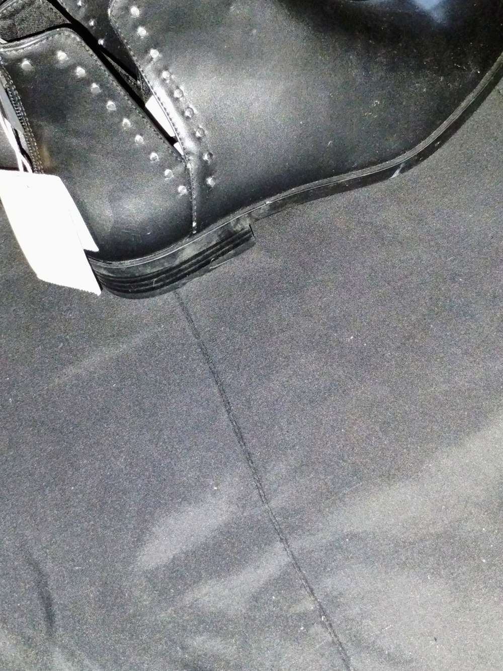 stradivarius Black Studded Combat Moto Boots